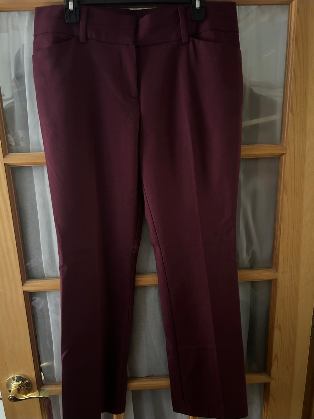 7th Avenue Design Studio NY&C Women's Dress Pants in Burgundy